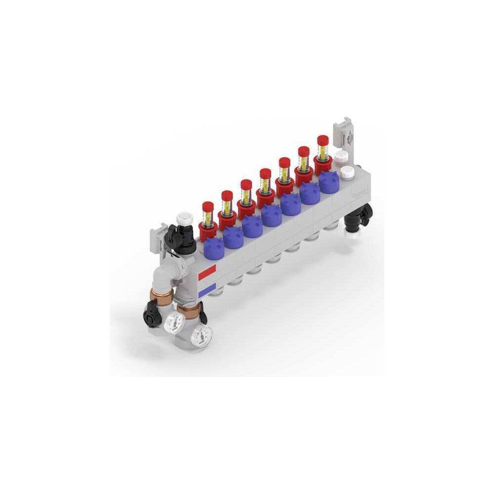 Rehau Rautherm Speed Verteiler HKV-D Polymer 7 Heizkreise, Konnektor 16-2