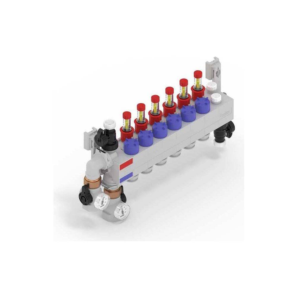 Rehau Rautherm Speed Verteiler HKV-D Polymer 6 Heizkreise, Konnektor 16-2