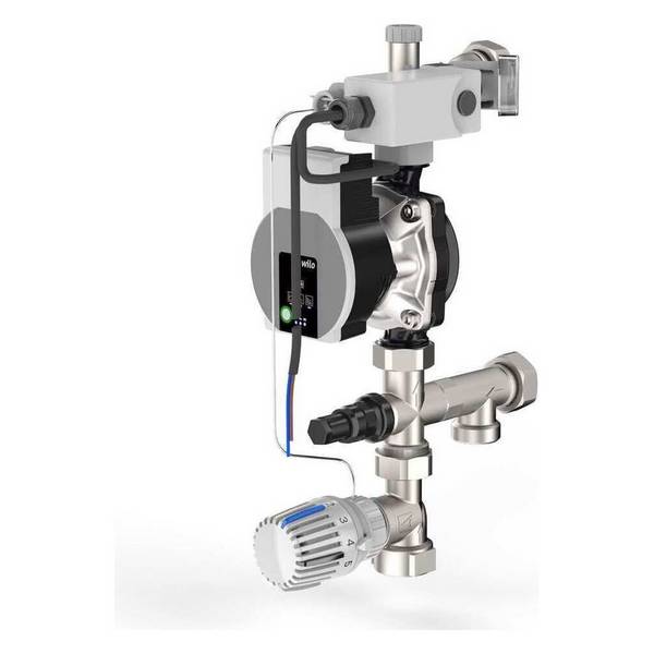 Rehau Regelset flex Messing vernickelt, mit Thermostatkopf
