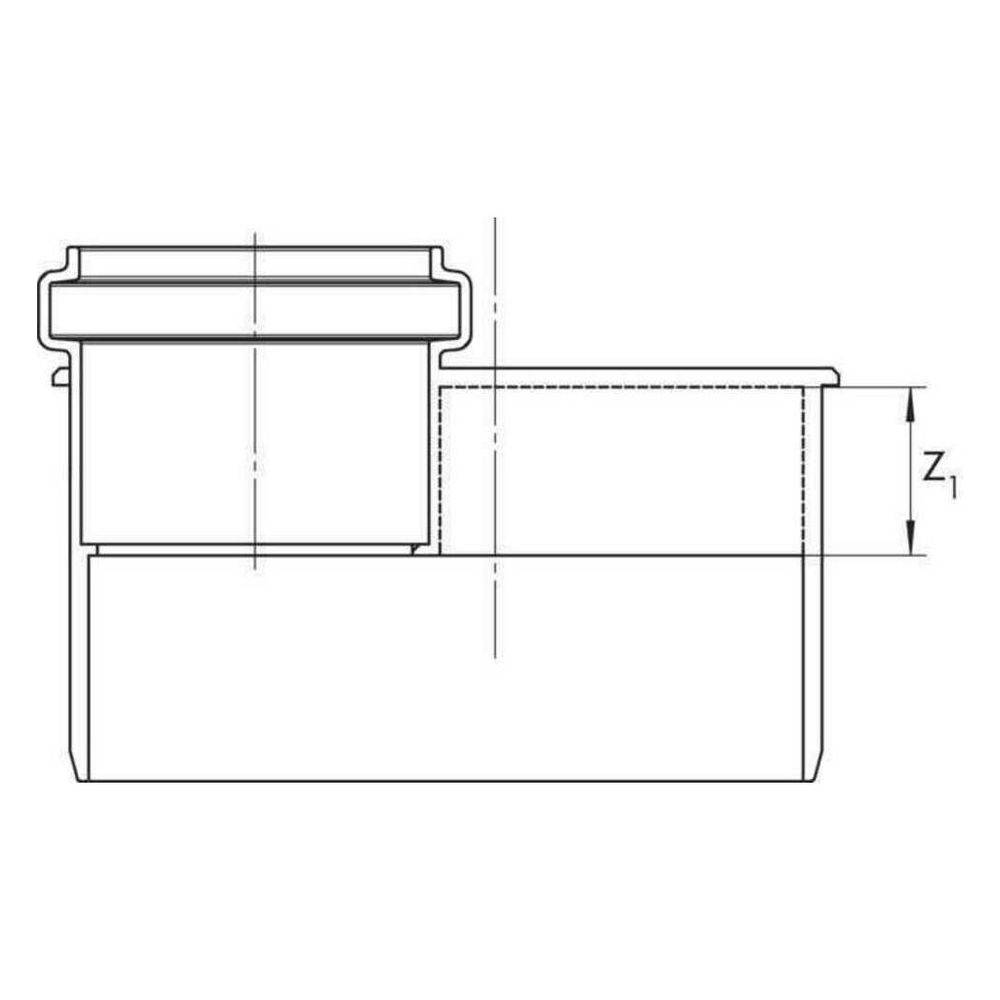 REHAU RAUPIANO PLUS, Übergangsrohr, kurz, DN 110/50, 1 Stk.-1