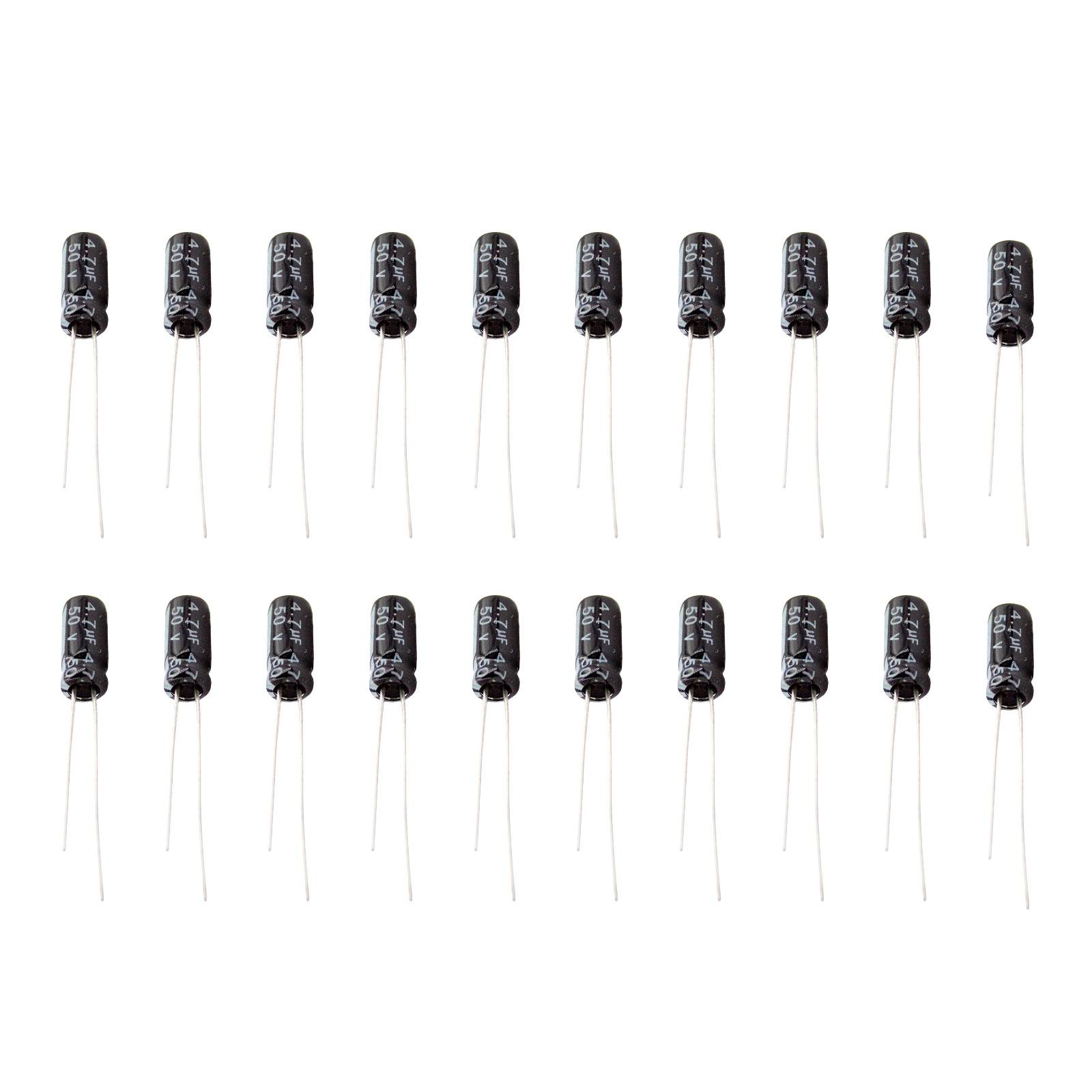 20x Elko Elektrolytkondensator 4,7 uF 50V Radial 5x11mm-0