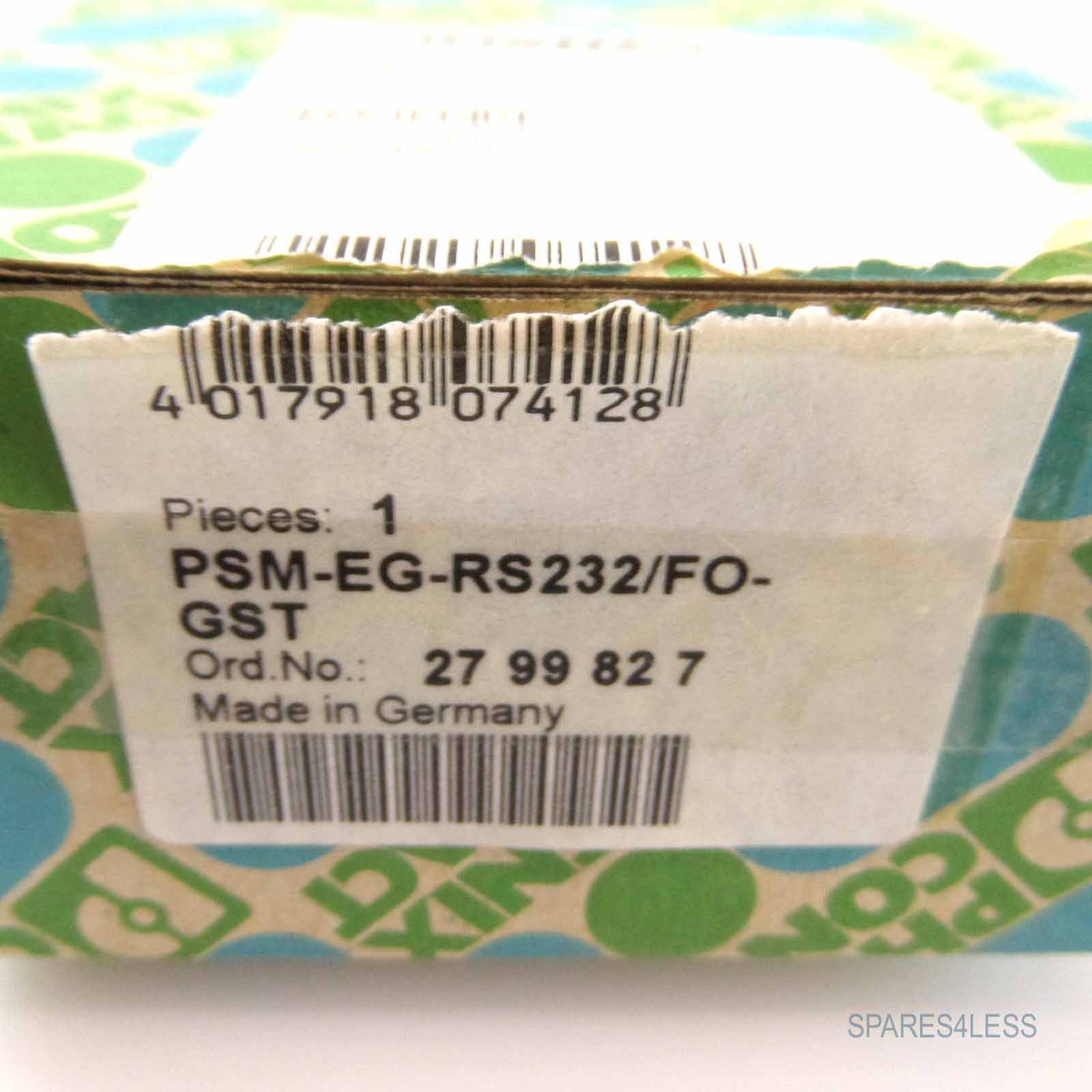 Phoenix Contact LWL-Umsetzer PSM-EG-RS232/FO-GST 2799827 OVP-3