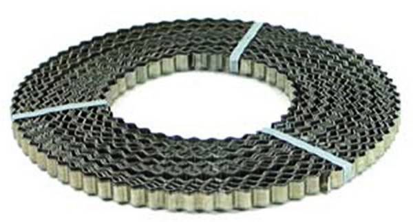 Bauwellenband 20 x 1 mm - Rolle a 50 m - Blanker Stahl - Flexibles Lochband