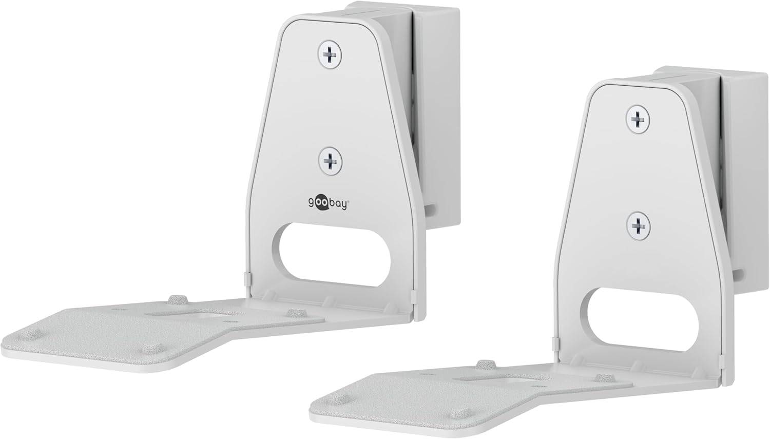 Goobay 71984 2x Lautsprecherwandhalterung für Sonos Era 300, neig und schwenkbar, aus Stahl, Weiß-1