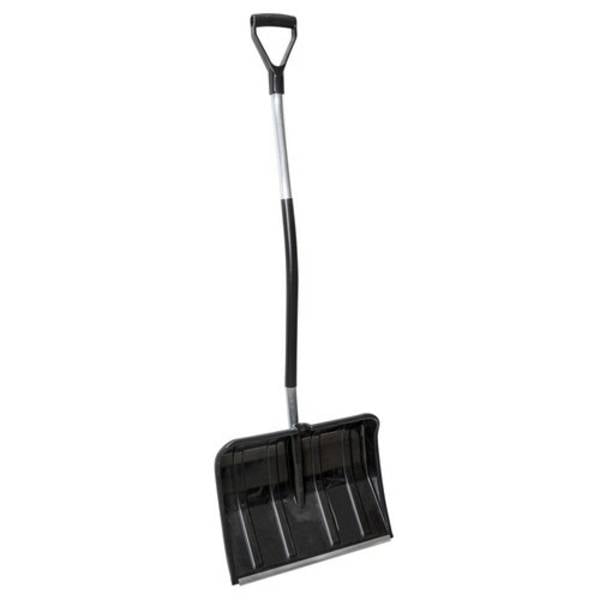 MMXX Schneeschieber 130 cm, D-Griff, Stahlrohr, Metallkante, Schaufelmaße 458 x 344 mm