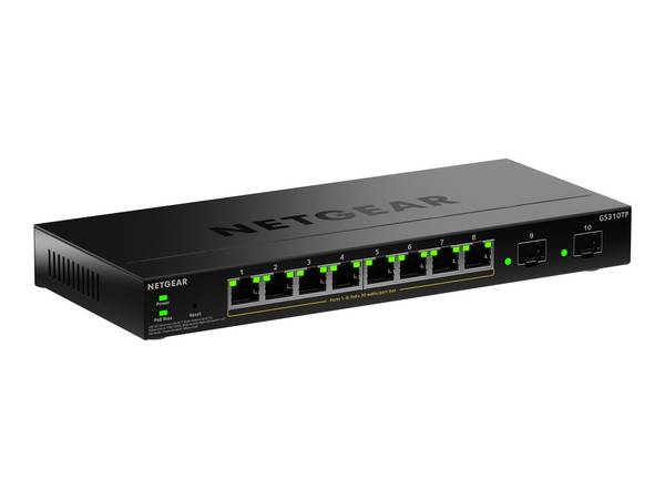 GS310TPv2 - Switch - 2+/L3 Lite - Smart - 8 x 10/100/1000 (PoE+)