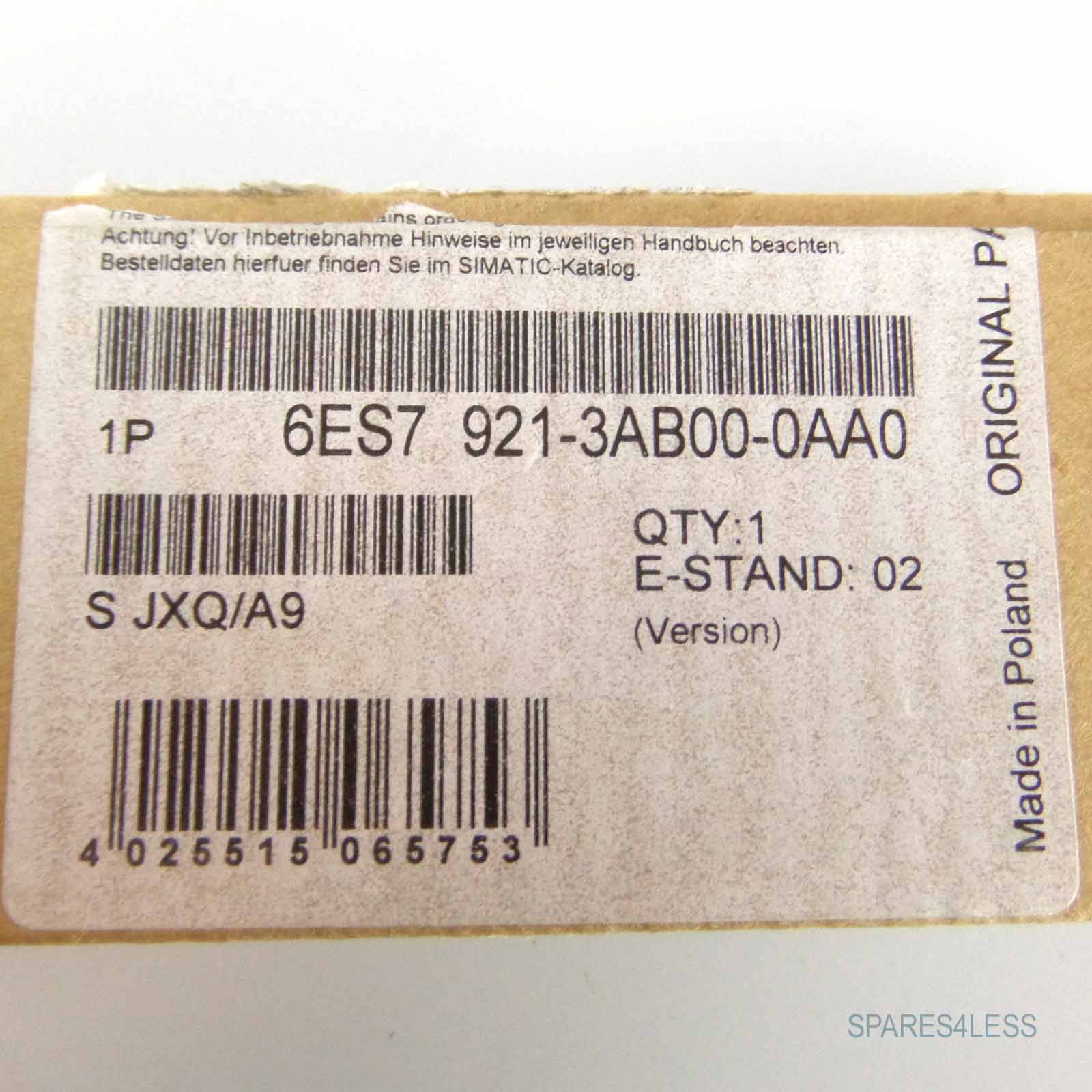 Simatic S7 Anschlusstecker 6ES7 921-3AB00-0AA0 OVP-4