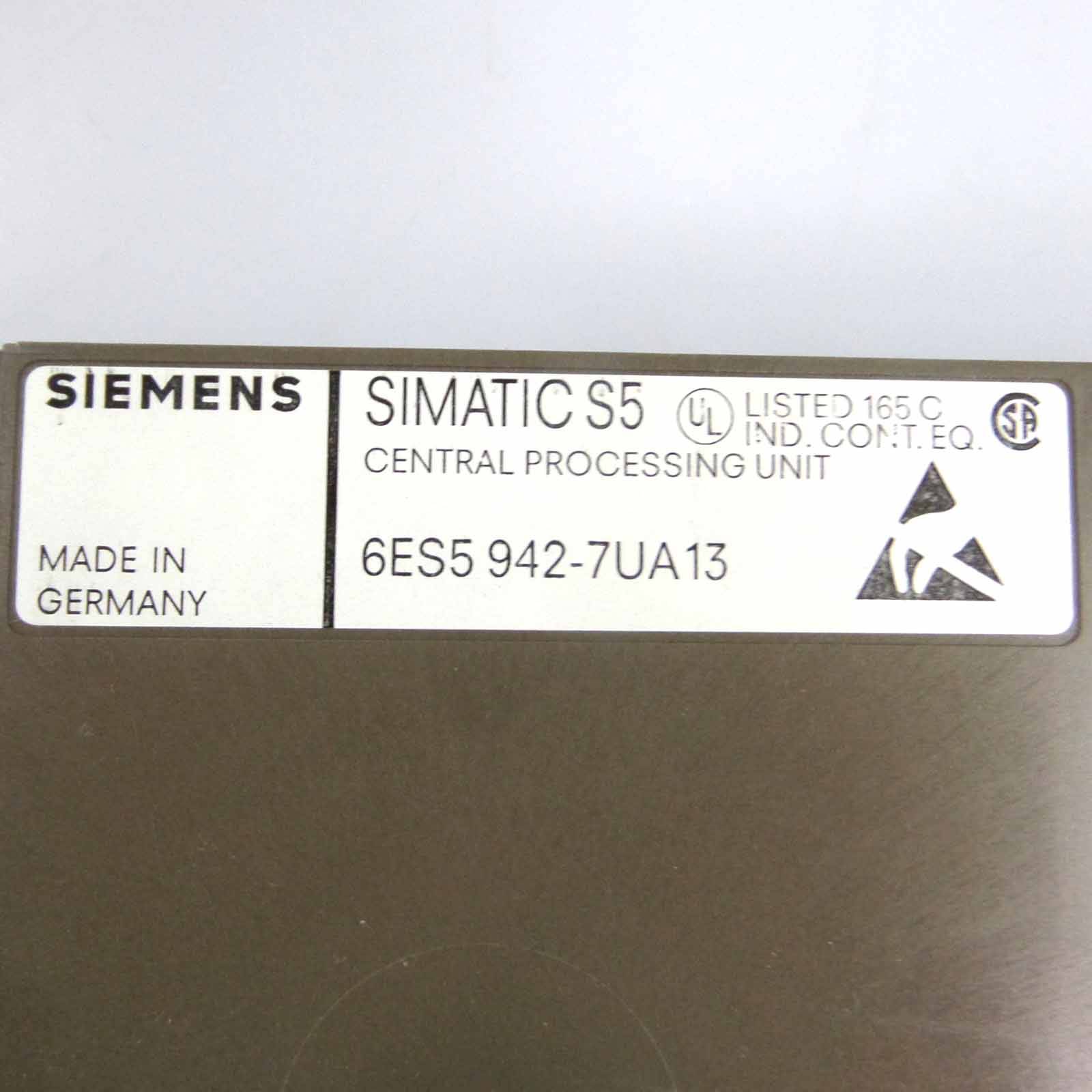 Simatic S5 CPU942 6ES5 942-7UA13 E-Stand:01 OVP-1