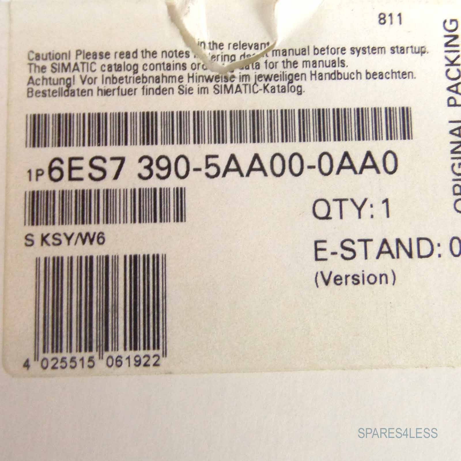 SIMATIC S7 Schirmauflageelement 6ES7 390-5AA00-0AA0 OVP-1