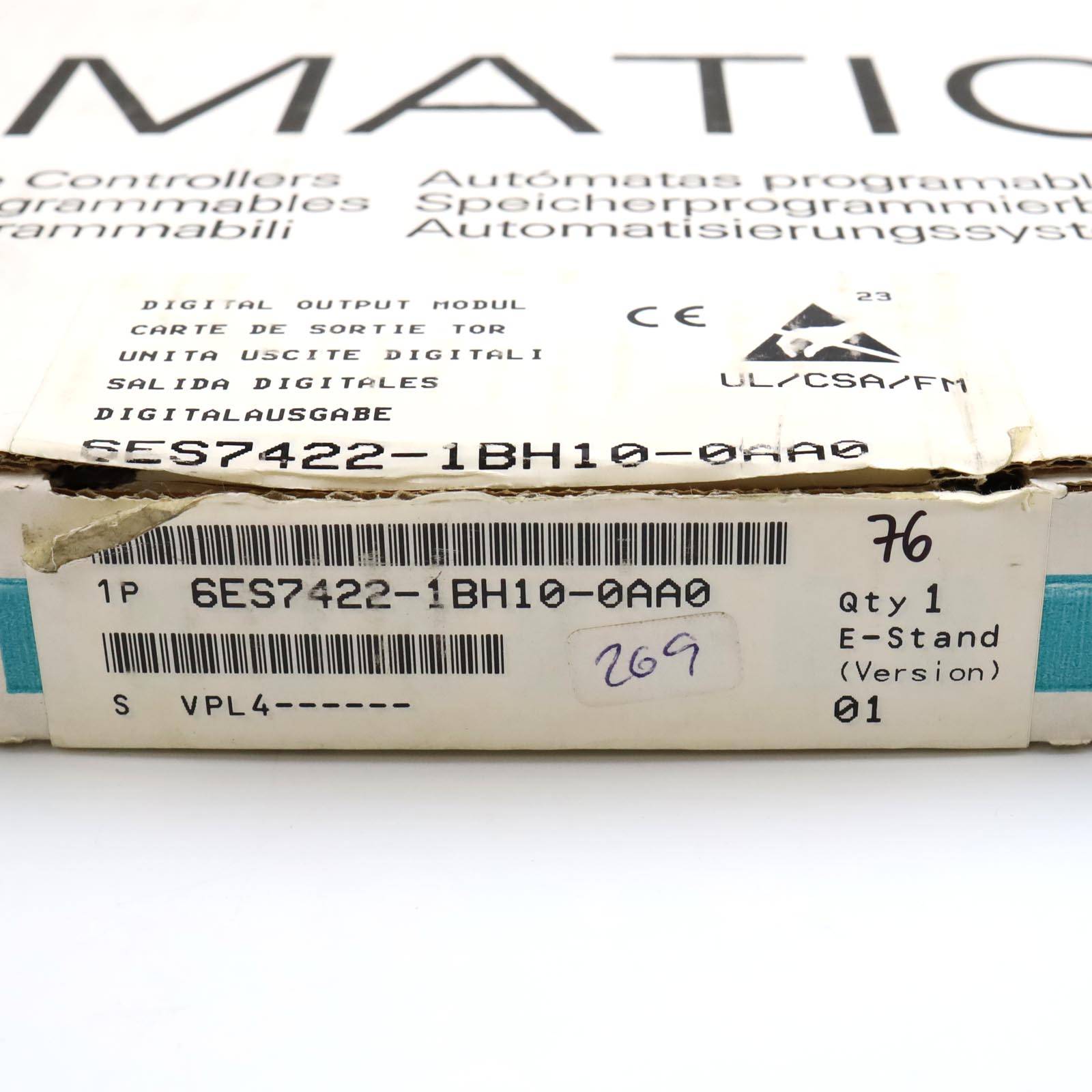 Simatic S7-400 DO 6ES7 422-1BH10-0AA0 E-Stand:01 OVP-1