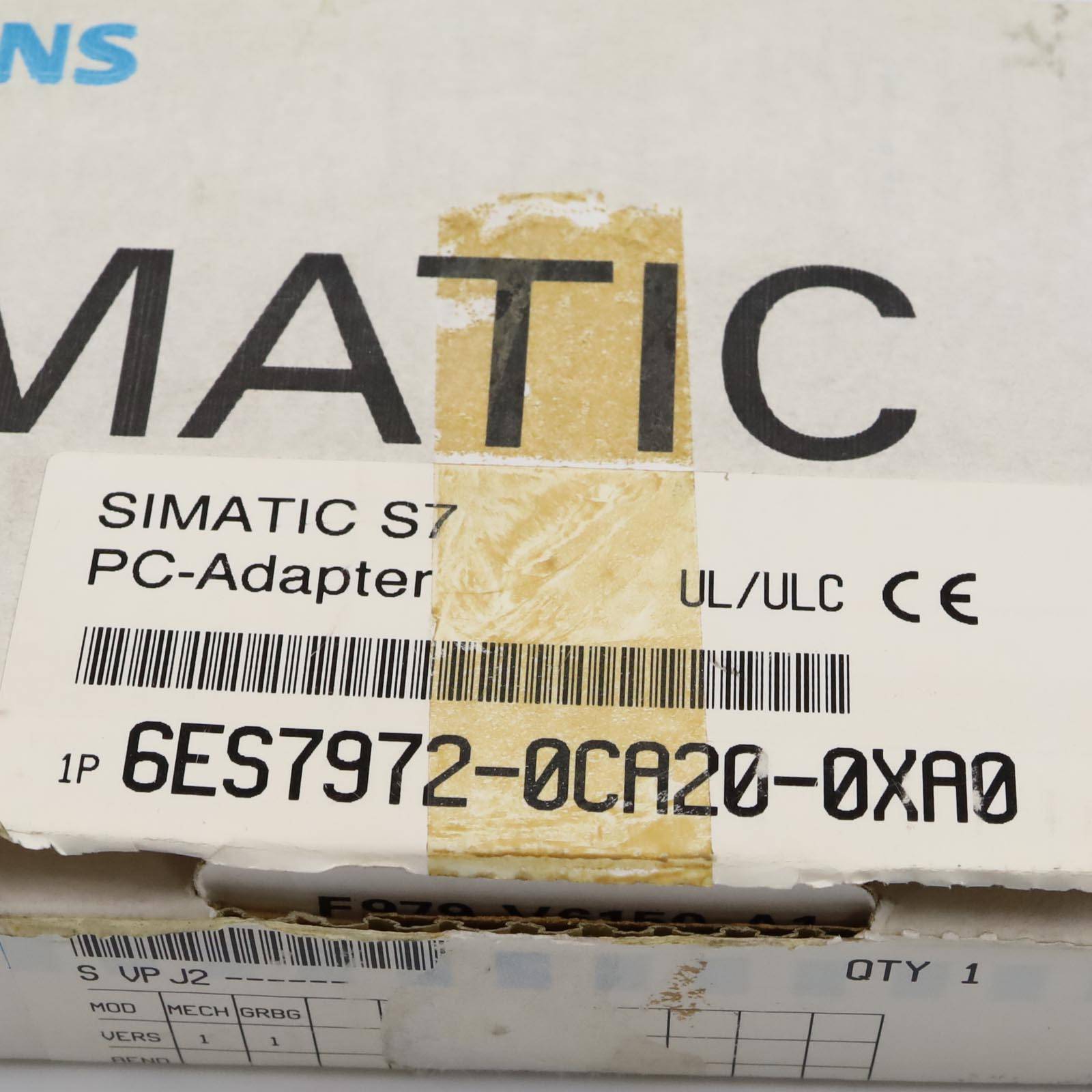 Simatic S7 PC Adapter 6ES7 972-0CA20-0XA0 OVP-3