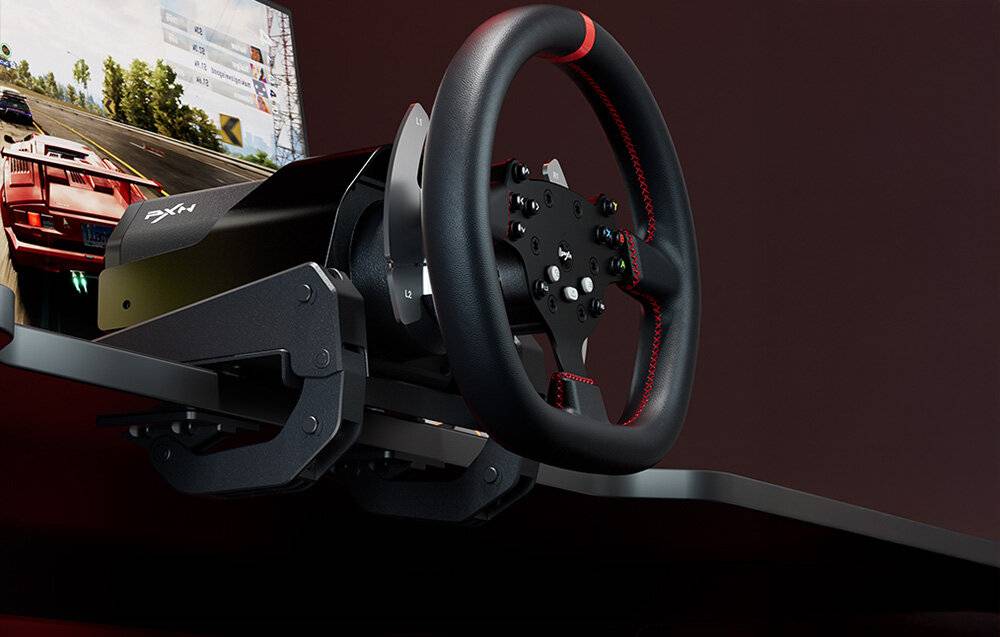 Symbolbild für PXN - PXN-V10Ultra - PXN-V10 Ultra Gaming-Set – Lenkrad + Pedale + Klemmen + Befestigungszubehör (PS4 / Xbox One / PC /