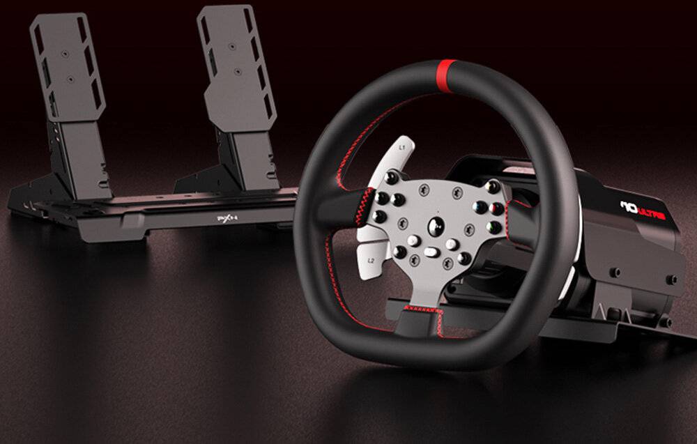 Symbolbild für PXN - PXN-V10Ultra - PXN-V10 Ultra Gaming-Set – Lenkrad + Pedale + Klemmen + Befestigungszubehör (PS4 / Xbox One / PC /