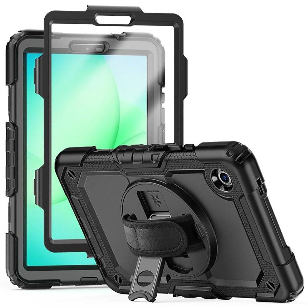 Schutzhülle mit Bildschirmschutz für Galaxy Tab A11 / Tab A9, Tech-Protect Solid, Schwarz-0