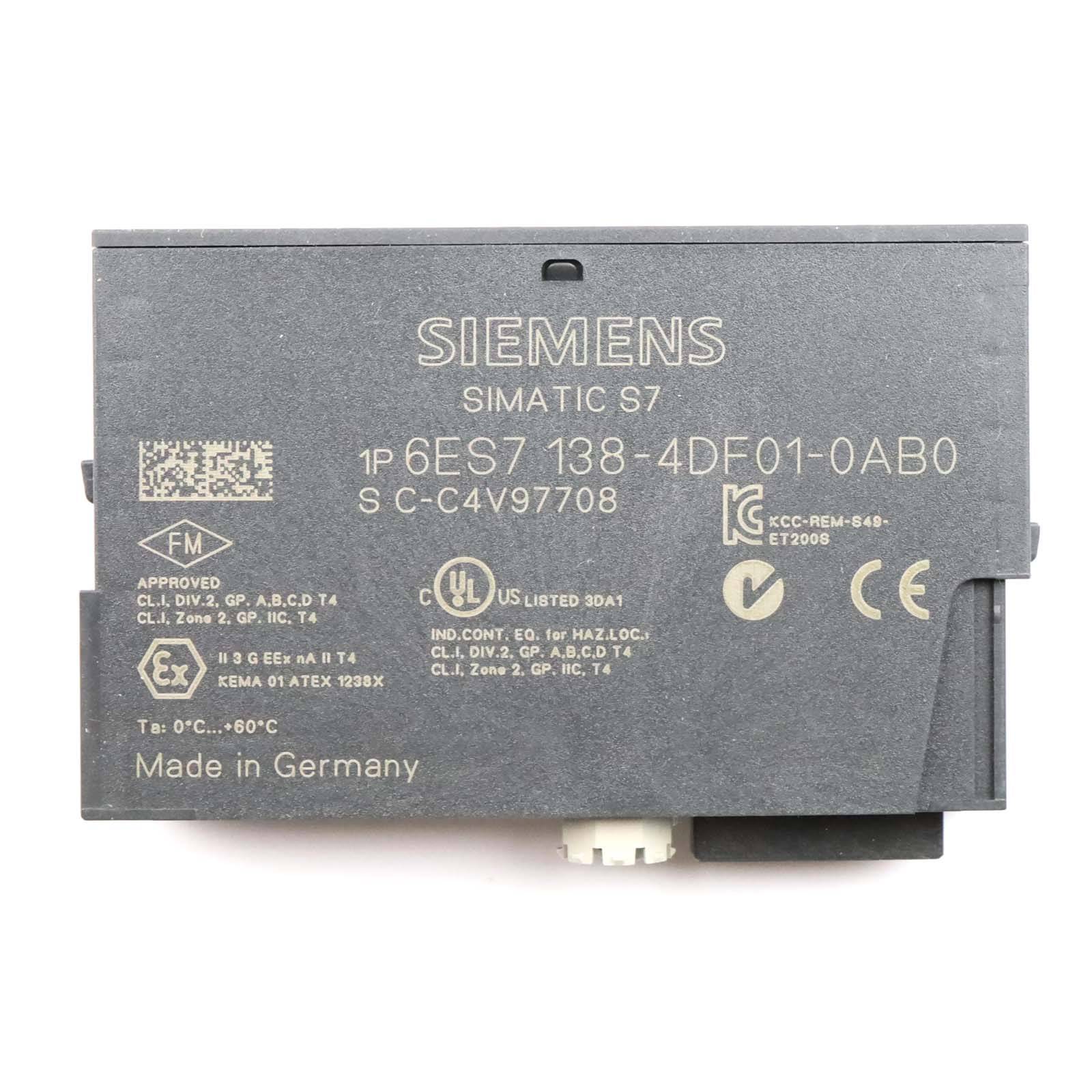 Simatic S7 ET200S 6ES7 138-4DF01-0AB0 FS:05 FW:V1.4.0 OVP-1
