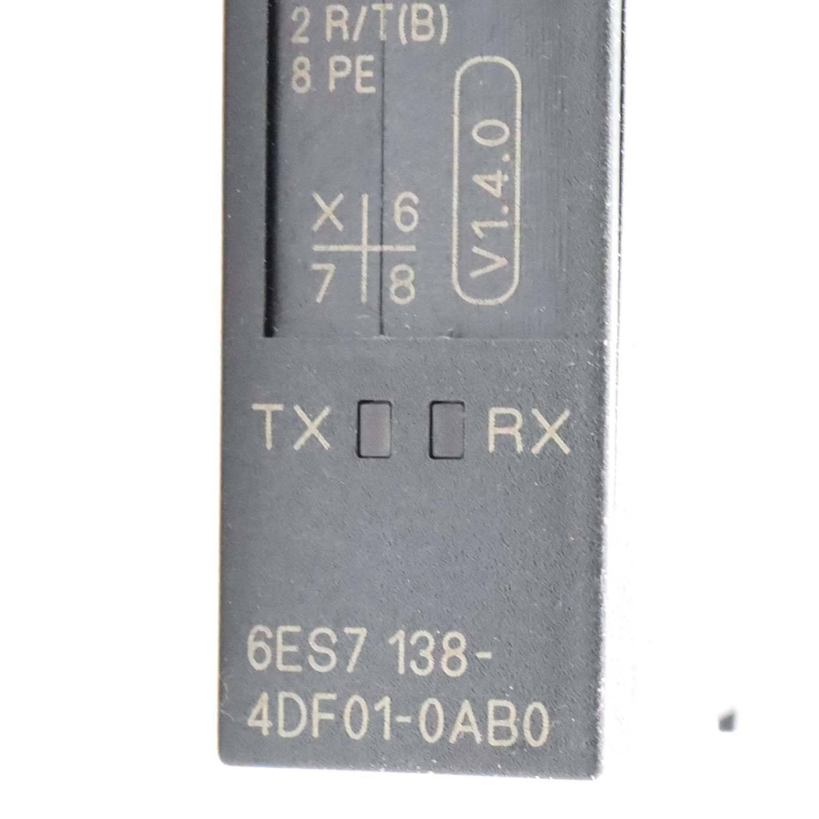 Simatic S7 ET200S 6ES7 138-4DF01-0AB0 FS:05 FW:V1.4.0 OVP-2