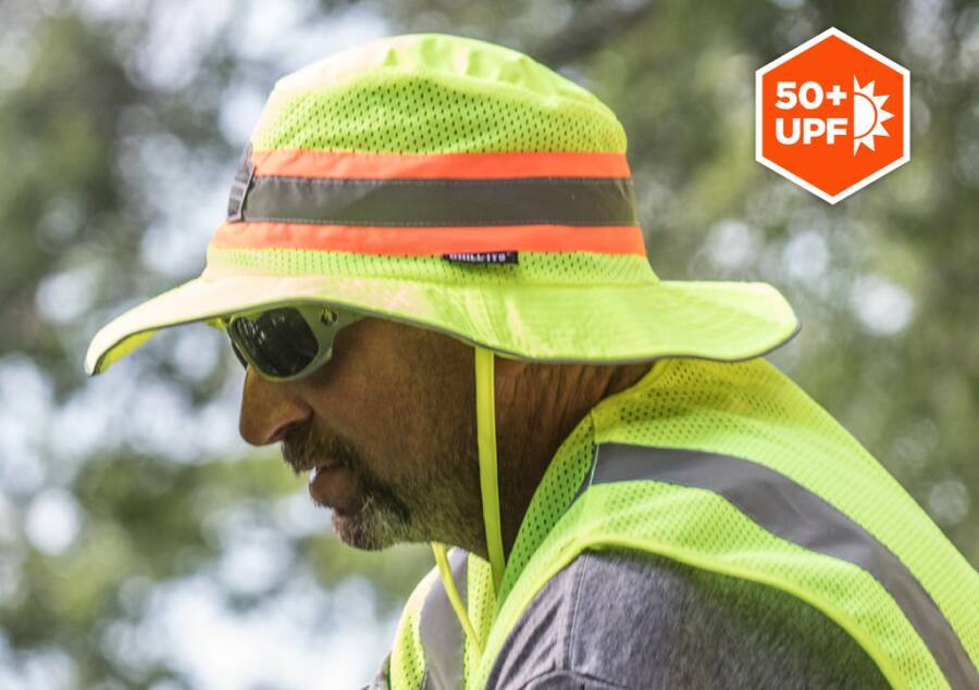 Ergodyne Kühlender Ranger-Sonnenhut Chill-Its 8935MF Hi-Vis, lime, Größe S/M-2