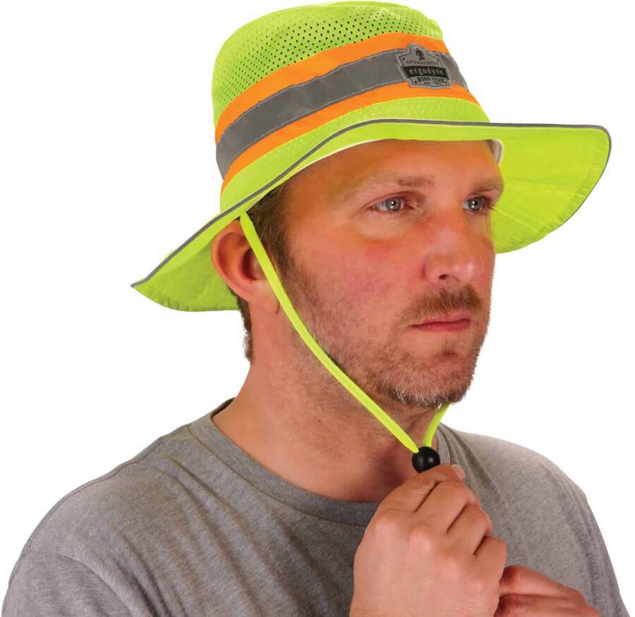 Ergodyne Kühlender Ranger-Sonnenhut Chill-Its 8935MF Hi-Vis, lime, Größe S/M-3