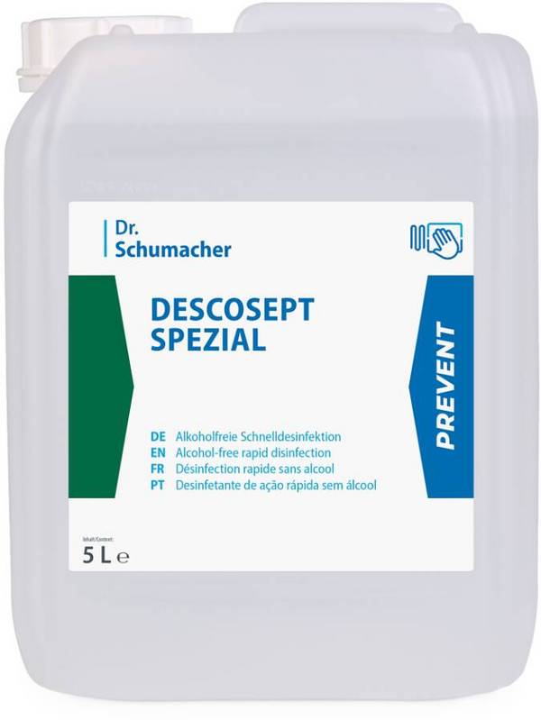 Flächendesinfektion DESCOSEPT SPEZIAL alkoholfrei, für Flächen und Inventar 00-208-050 Inhalt 5 l Gebinde Kanister