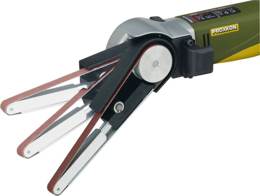 Bandschleifer BS/E 28536 Typ Solo Lieferumfang Absaugstutzen mit Adapter für Staubsauger, 4 Schleifbändern (2 x K80 und-2