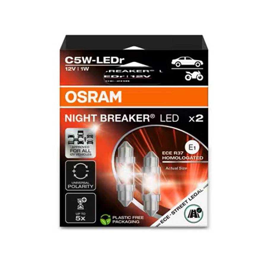 2er Set OSRAM NIGHT BREAKER® LED C5W Soffitte - zulässig für alle Fahrzeuge-2