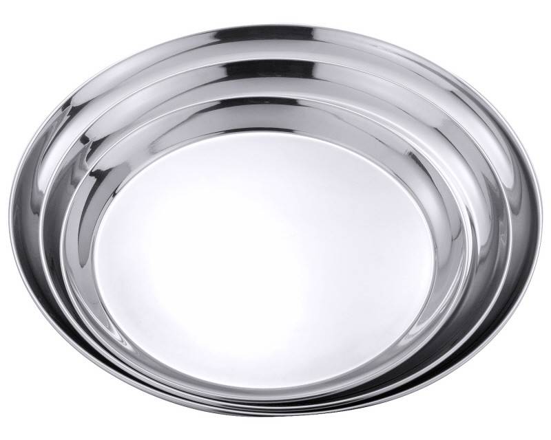 CONTACTO 66 300 Serviertablett rund 30cm Edelstahl Gastro Restaurant Profi Koch-0