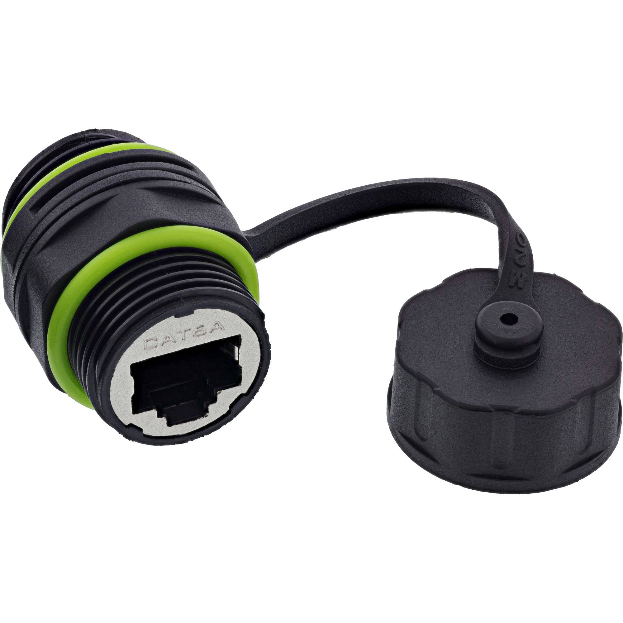 InLine® Patchkabelkupplung, mini, Cat.6A, IP68, geschirmt, 2x RJ45 Buchse