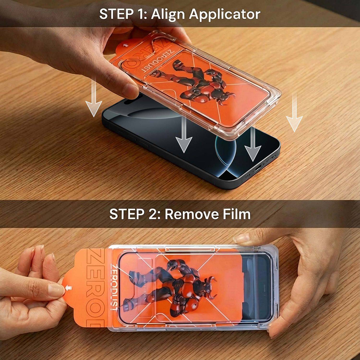 Cadorabo Panzerfolie für Apple iPhone 16 PRO MAX Schutzfolie in Transparent Displayschutz Gehärtetes Schutzglas Folie-4