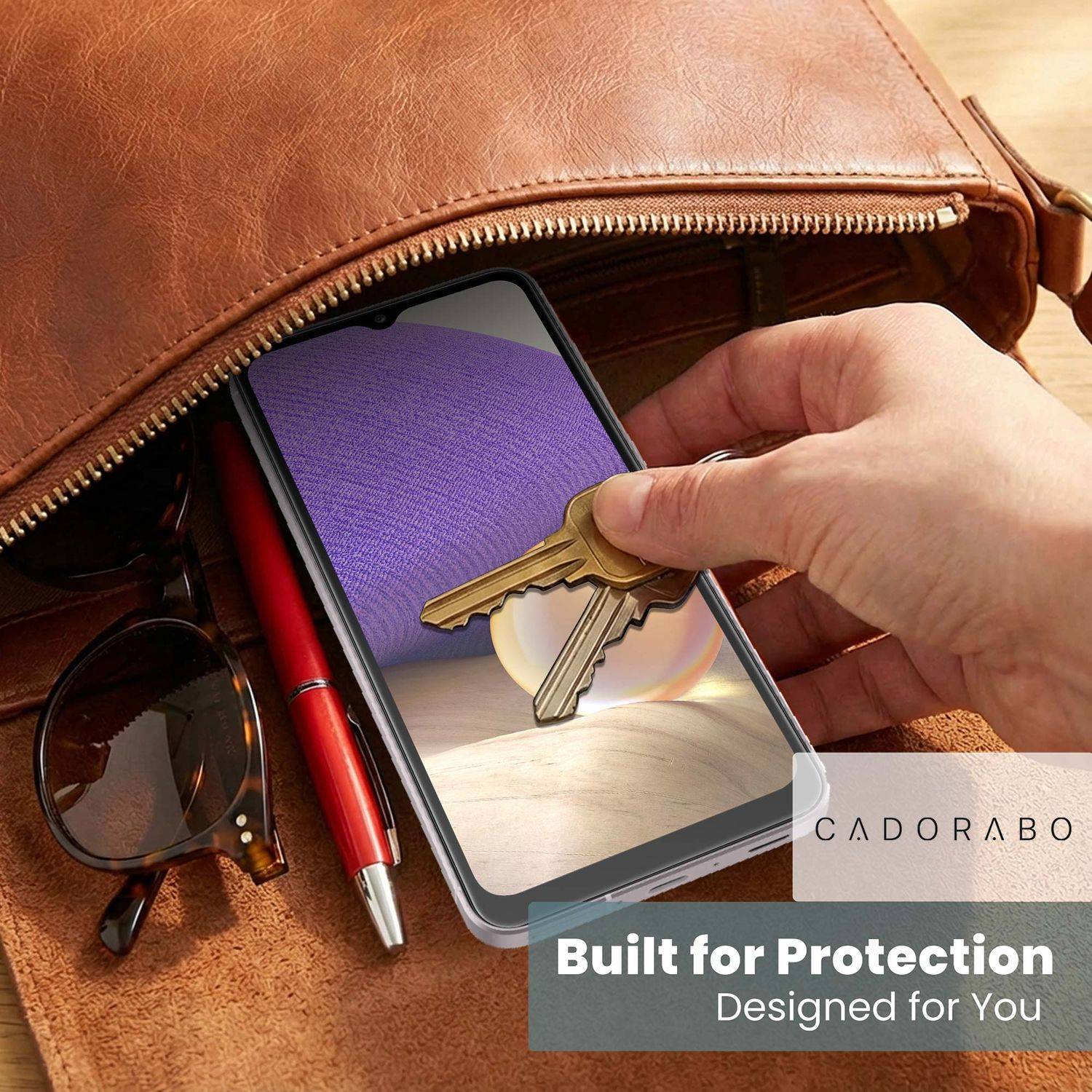 Cadorabo Panzerfolie für Samsung Galaxy A32 5G Schutzfolie in Transparent Displayschutz Gehärtetes Schutzglas Folie-1