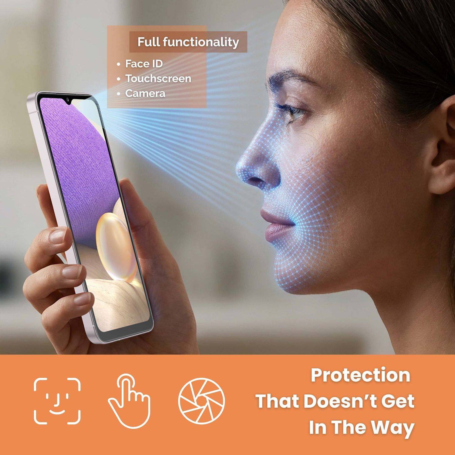 Cadorabo Panzerfolie für Samsung Galaxy A32 5G Schutzfolie in Transparent Displayschutz Gehärtetes Schutzglas Folie-2