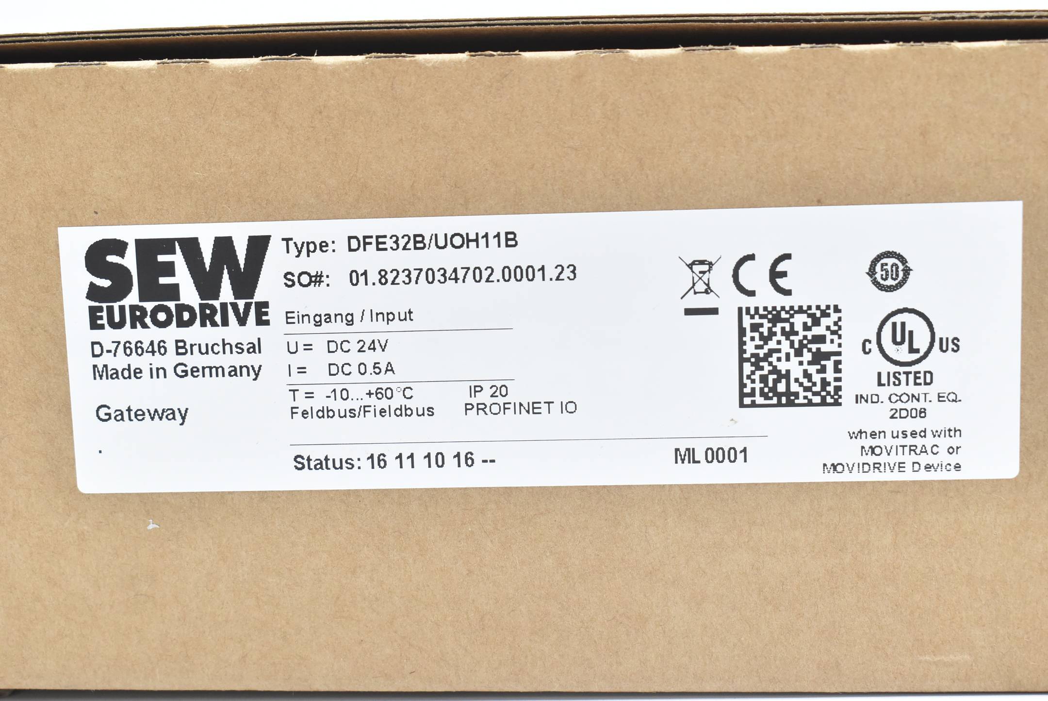 SEW Eurodrive Gateway für Movitrac Movifit DFE32B/UOH11B-2