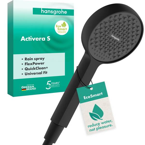 hansgrohe Activera S Handbrause 95 1jet EcoSmart, Mattschwarz