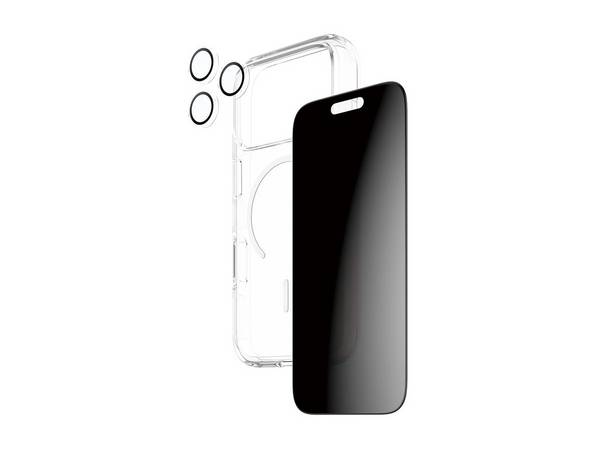 PanzerGlass CARE by PanzerGlass - 3-in-1 Schutz Datenschutz Paket - hintere Abdeckung für Mobiltelefon - MagSafe-Kompati