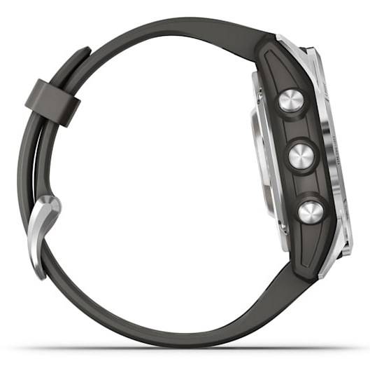 Garmin fenix 7S Pro - Solar Edition - 42 mm - faserverstärktes Polymer - intelligente Uhr mit Band - Silikon - Graphit --12