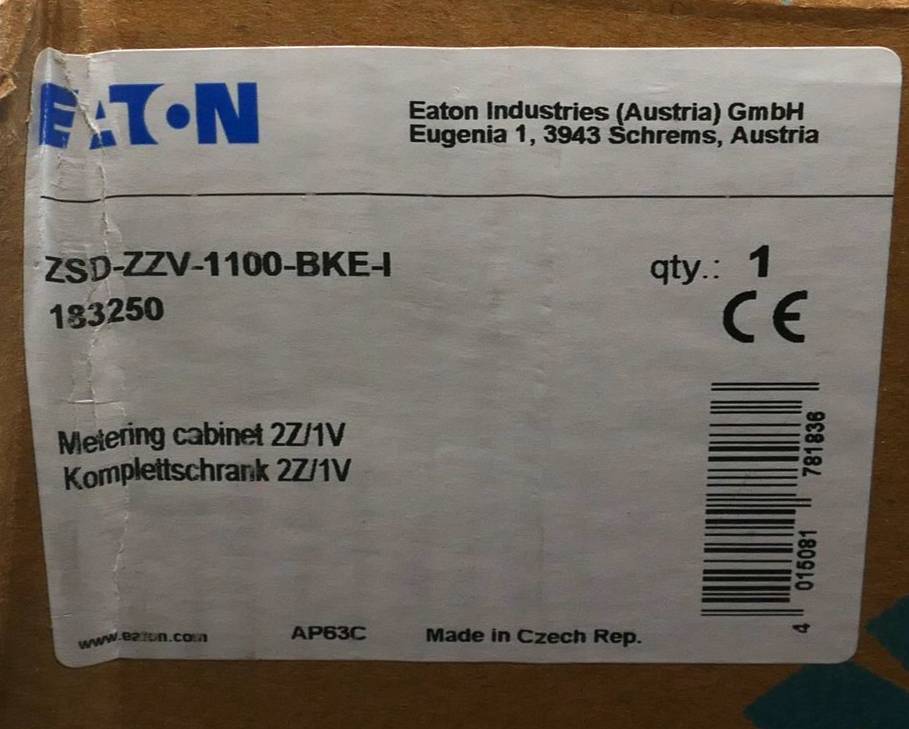 Eaton Zählerschrank 2Z/1V ZSD-ZZV-1100-BKE-I-1