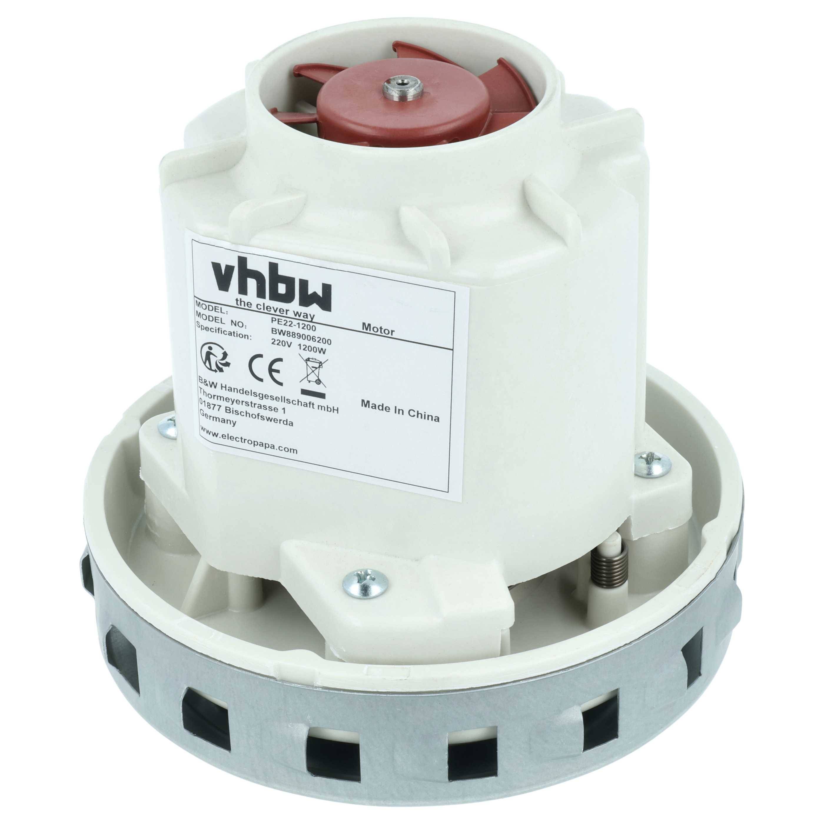 vhbw Ersatz Motor kompatibel mit Makita DVC 150L | 860L Staubsauger - 1200 W-0