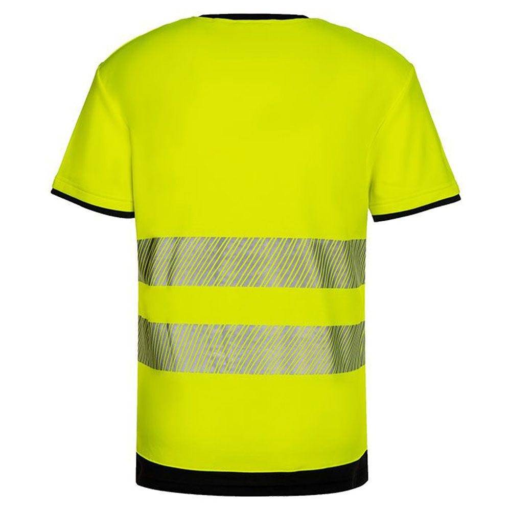 Warnschutz T-Shirt EOS, kurzarm, mit schwarzer Brustpartie, Signal-Gelb/Schwarz, Größe 4XL-1