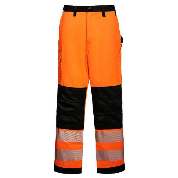 Warnschutz Hose EOS, mit schwarzen Partien, Signal-Orange/Schwarz, Größe 60