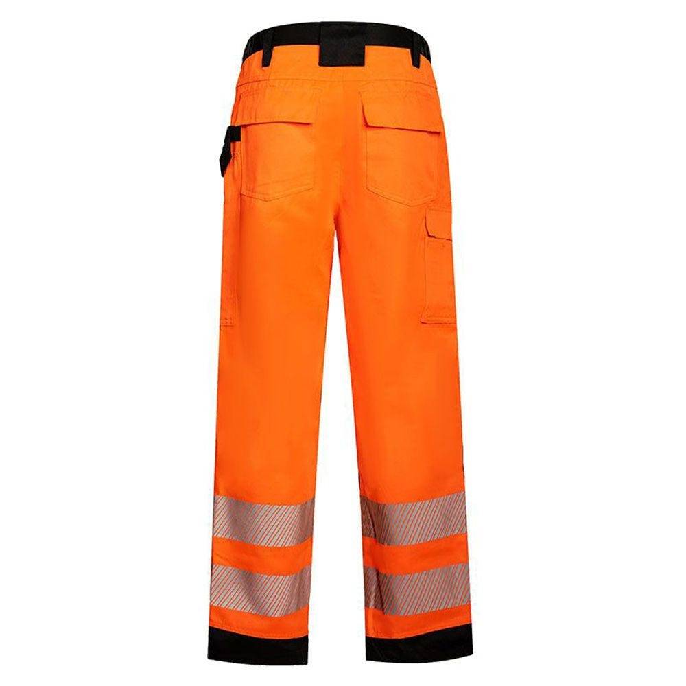 Warnschutz Hose EOS, mit schwarzen Partien, Signal-Orange/Schwarz, Größe 102-1