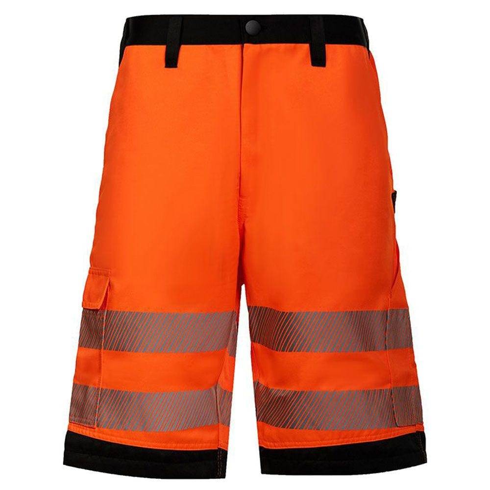 Warnschutz Shorts EOS, mit schwarzen Partien, Signal-Orange/Schwarz, Größe 54-0