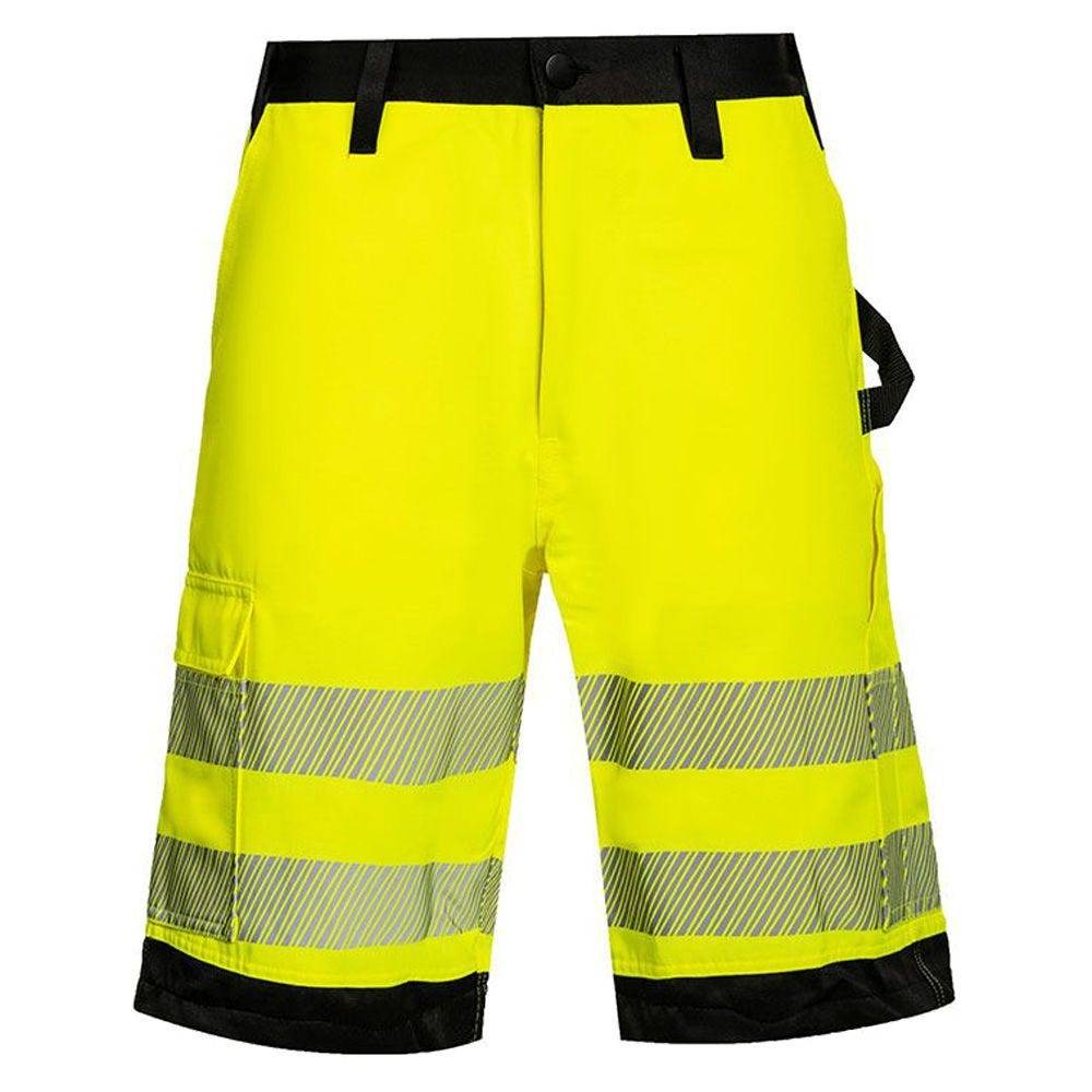 Warnschutz Shorts EOS, mit schwarzen Partien, Signal-Gelb/Schwarz, Größe 48-0