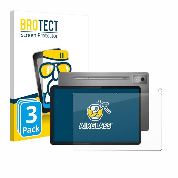 3x BROTECT Schutzglas für Lenovo Idea Tab Pro 12.7" (Display+Kamera) Schutzfolie Panzer Folie Glas Display Schutz klar