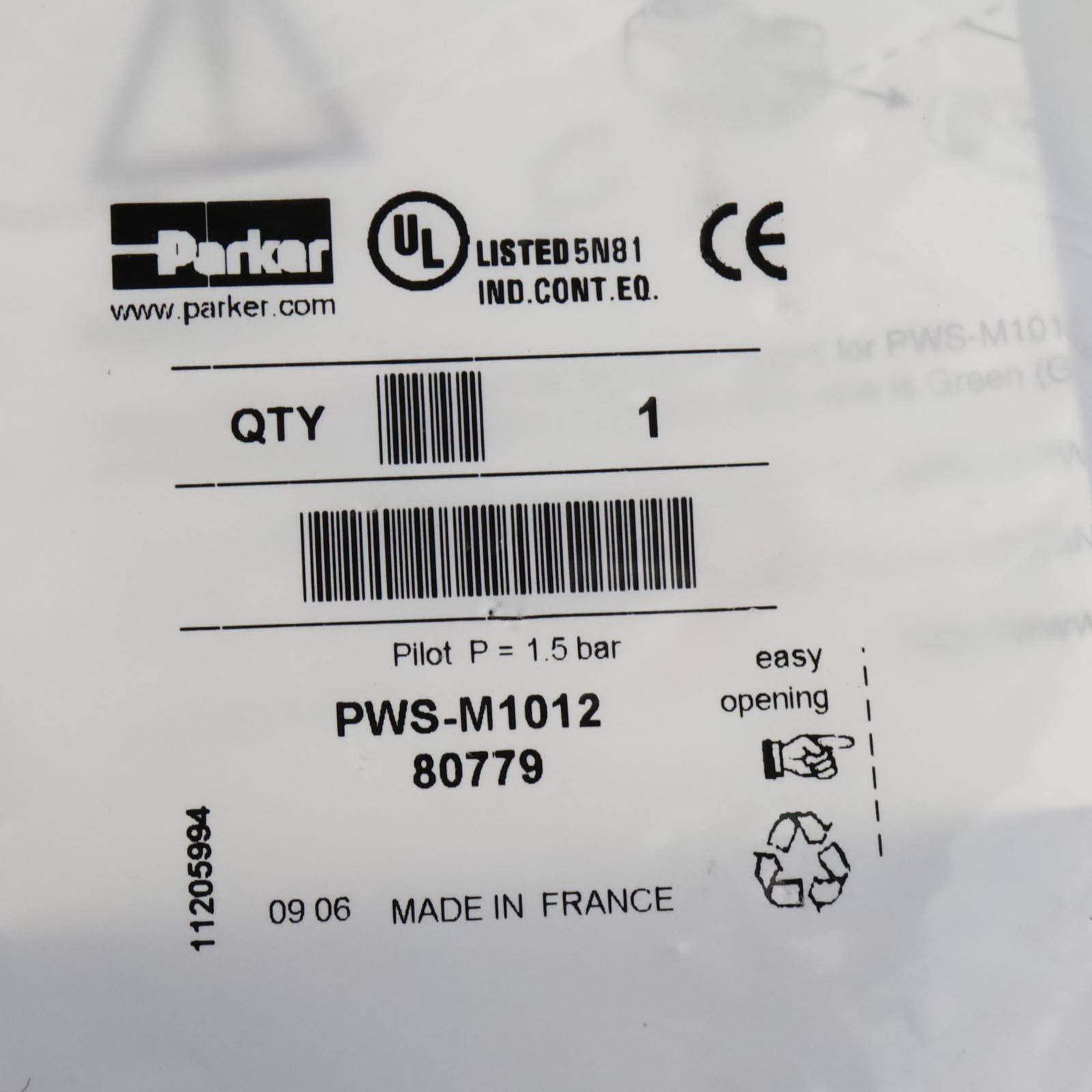 Parker Differenz-Druckventil PWS-M1012 80779 OVP-1