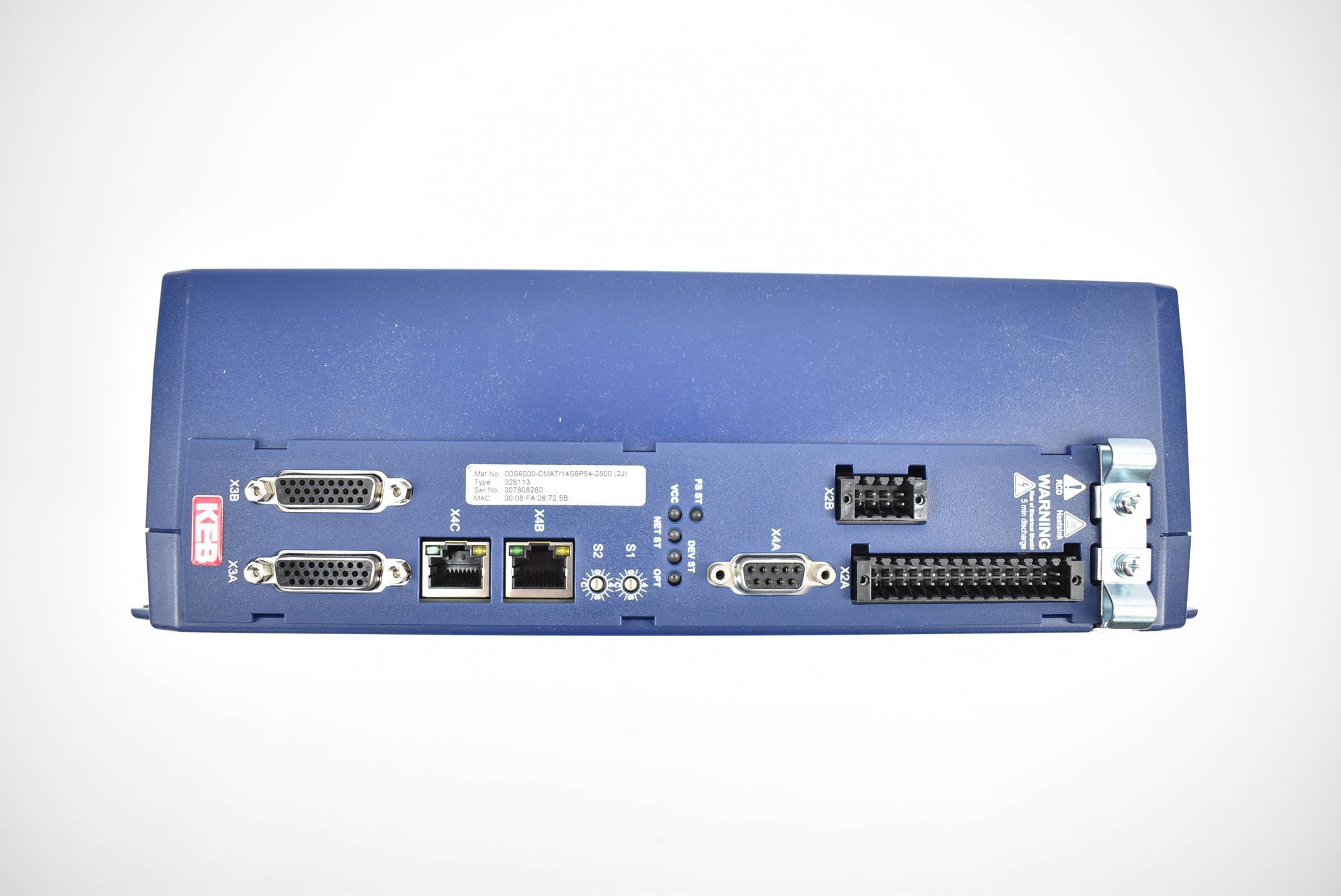 KEB Combivert S6 Servo Drive 00S6000-CMAT/14S6P54-2500 (2J)-3
