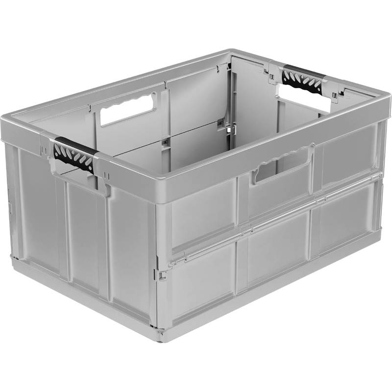 Profi-Klappbox"benno" 45 Liter light silver geschlossen integrierte Softgriffe-0