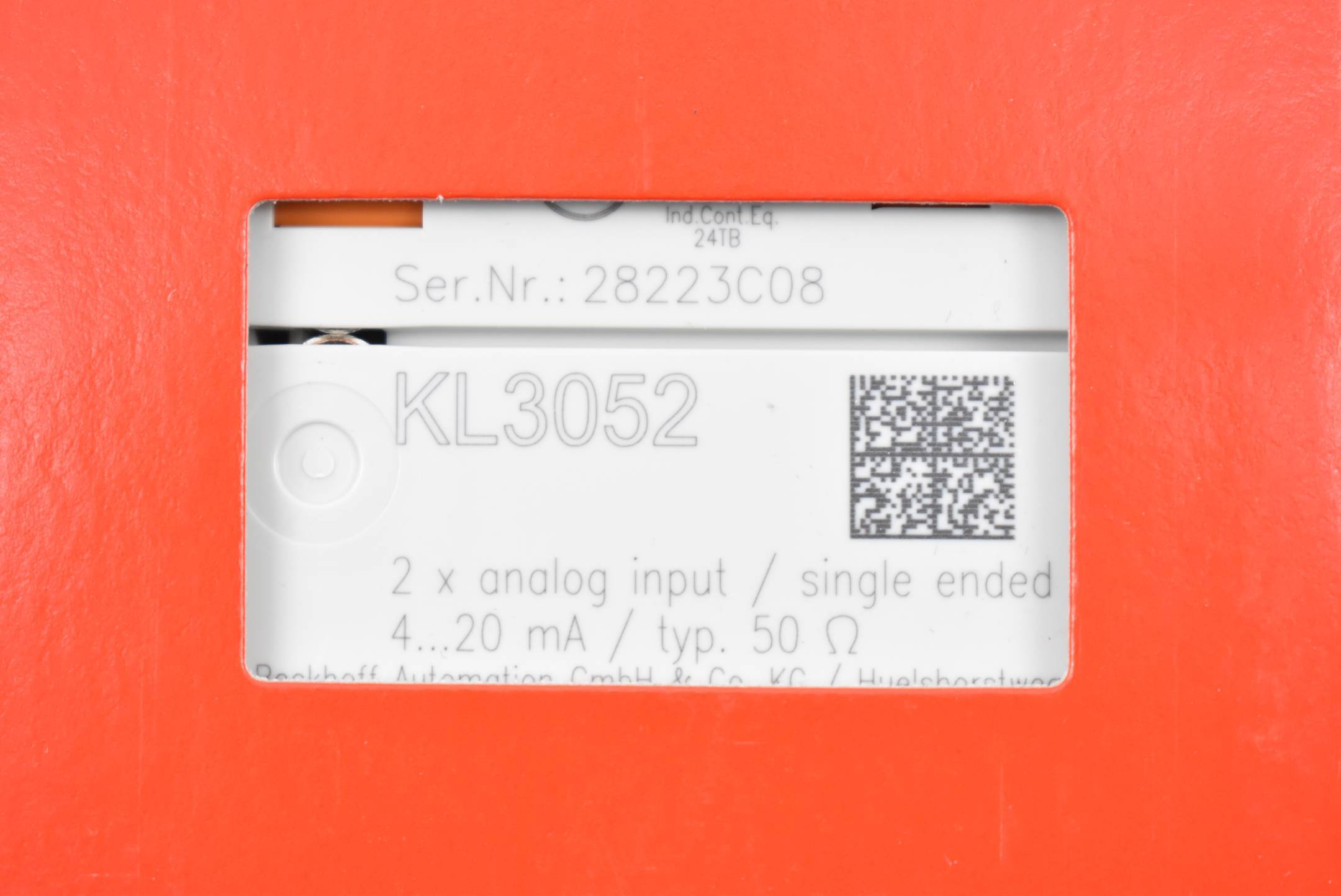 Beckhoff KL3052, Busklemme, 2-Kanal-Analog-Eingang, Strom, 4…20 mA, 12 Bit, single-ended-2