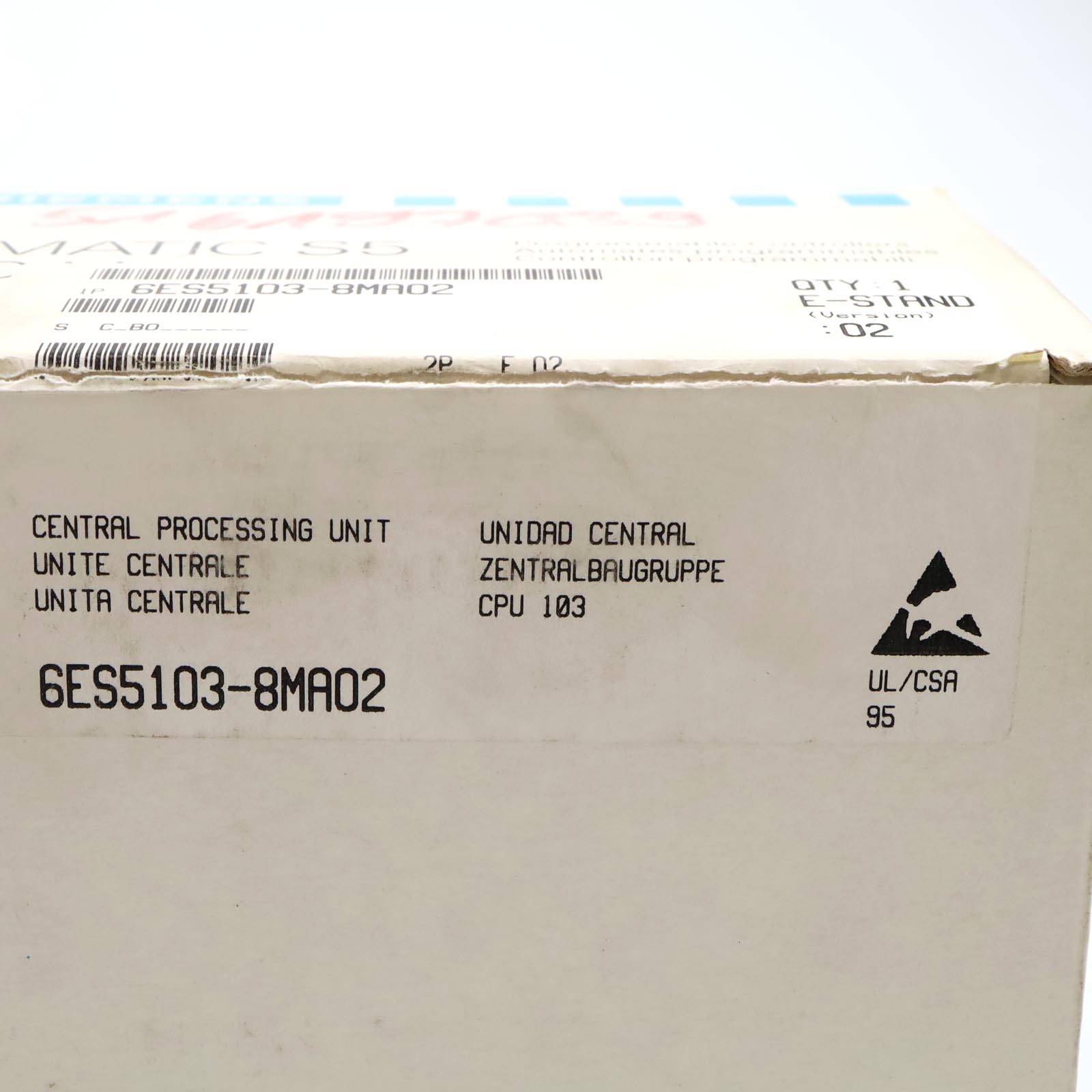 Simatic S5 CPU103 6ES5 103-8MA02 OVP-1