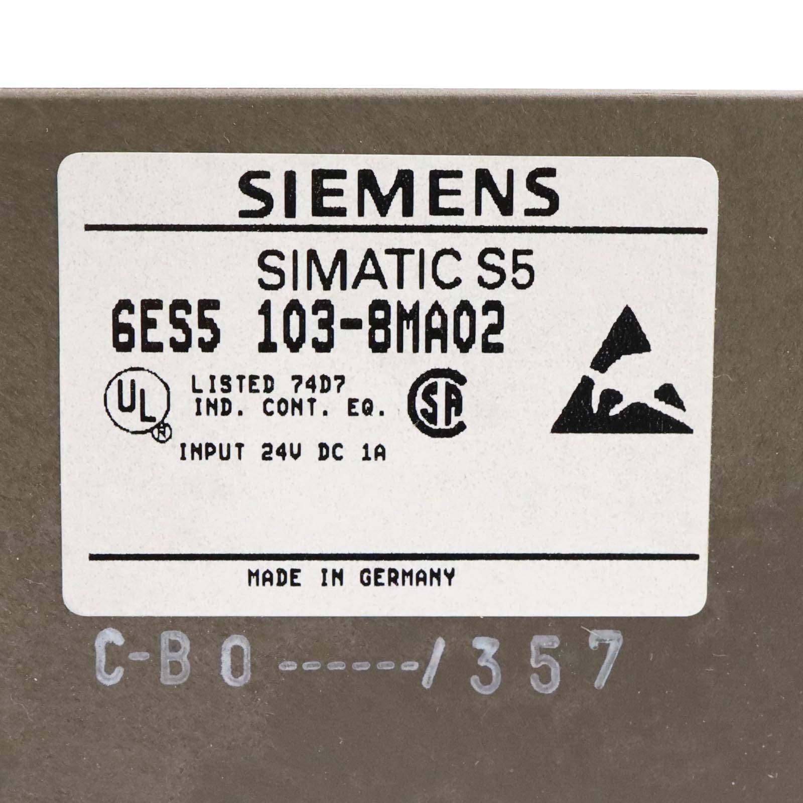 Simatic S5 CPU103 6ES5 103-8MA02 OVP-3