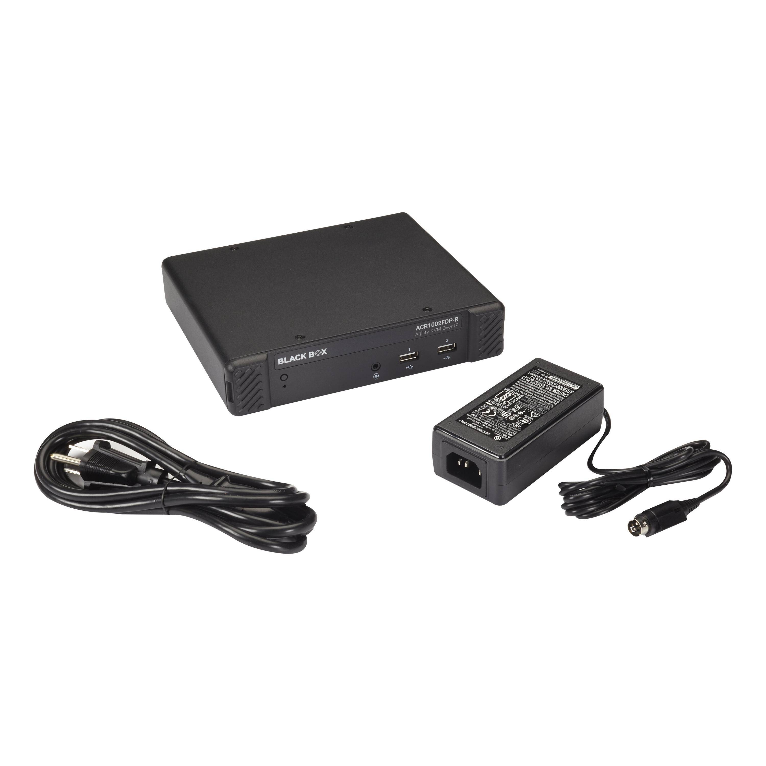 KVM-Over-IP Fiber Extender Receiver - Dual-Monitor, DisplayPort, USB 2.0-3