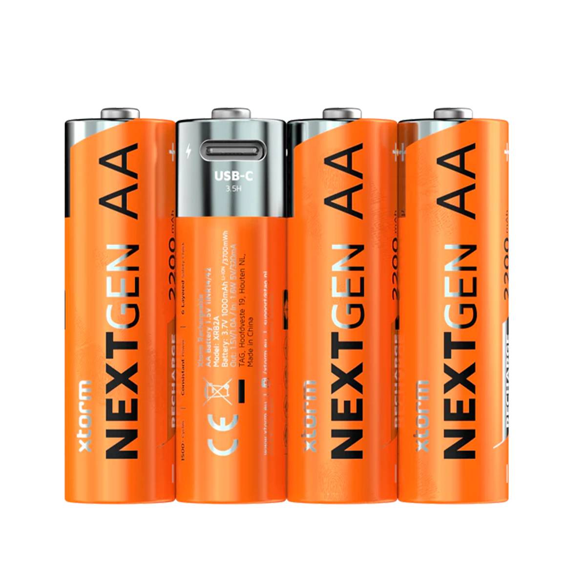 Xtorm XNG2AB4, Wiederaufladbarer Akku, AA, 3,7 V, 4 Stück(e), Endnutzer, 570 mAh-0